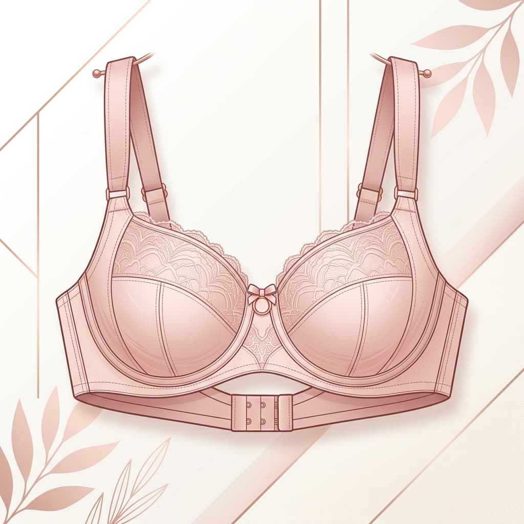 Bravissimo Bra size fitting guide illustration - supportive balconette bra