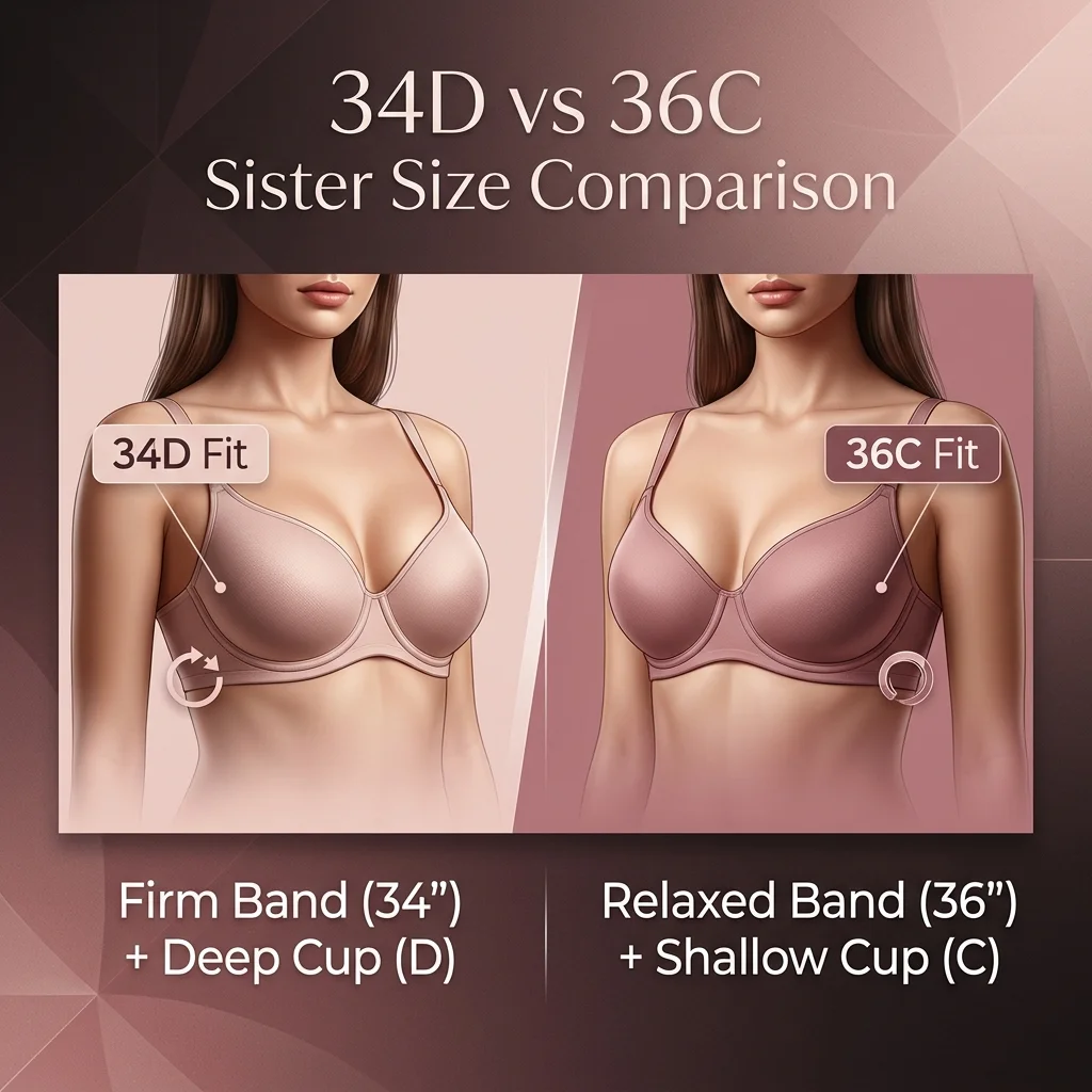 34D vs 36C: Same Cup, Different Band — Which Fits You?