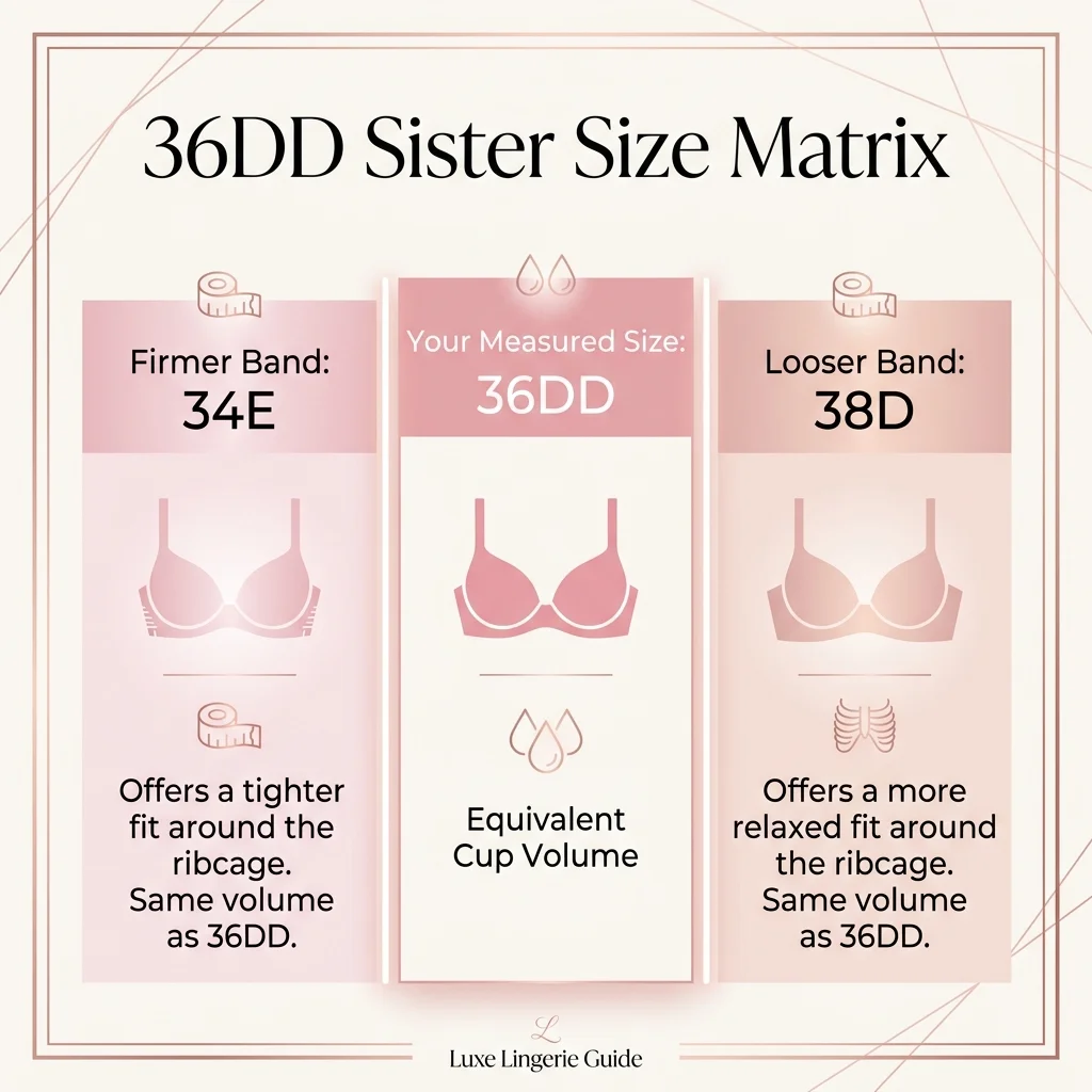 36DD sister sizes reel infographic chart